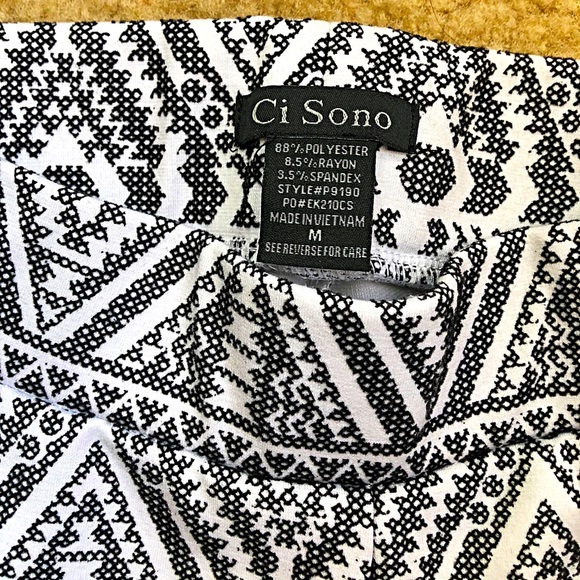 Ci Sono black & white pants size M - Picture 5 of 6